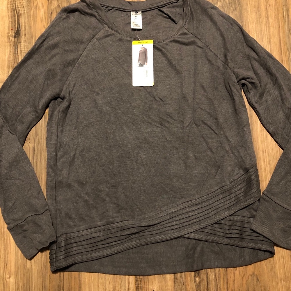 Active Life Long Sleeve Sweater Gray SZ M